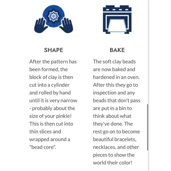 JILZARAH Handmade Clay Tile Bracelet, Black and White Funky Retro Abstract Style - Picture 11 of 11